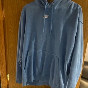 Nike Sportswear Club Fleece AOP All Over Print University Blue Hoodie DM7930-412
